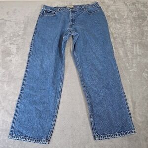 LL Bean Jeans Mens 42x29 Blue Workwear Outdoors Cabincore‎ Gorpcore Casual